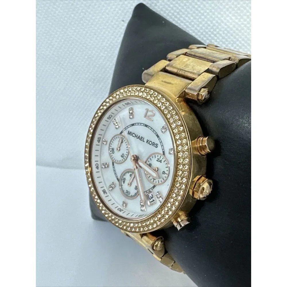 Michael Kors Parker MK5491 Women's Gold Stainless Steel Analog Dial Watch NUL35
